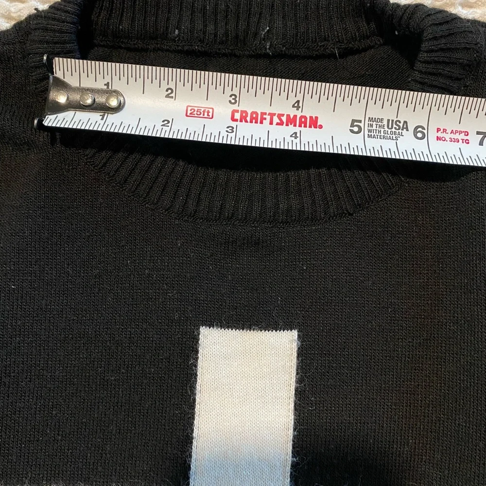Ron Tomson Men’s Black Modern Signs Graphic Sweater